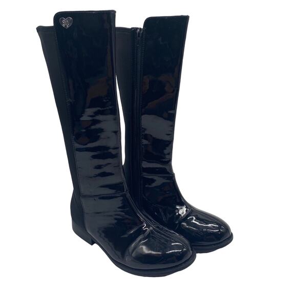 Stuart Weitzman Girls Fifty Fifty Classic Knee High Boot Size 5 Side Zip Patent - Picture 2 of 10